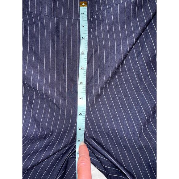 NWT RACHEL ZOE HI WAIST STRAIGHT LEG NAVY PINSTRIPE PANTS TROUSERS 4 - Picture 9 of 9